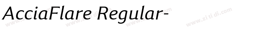 AcciaFlare Regular字体转换